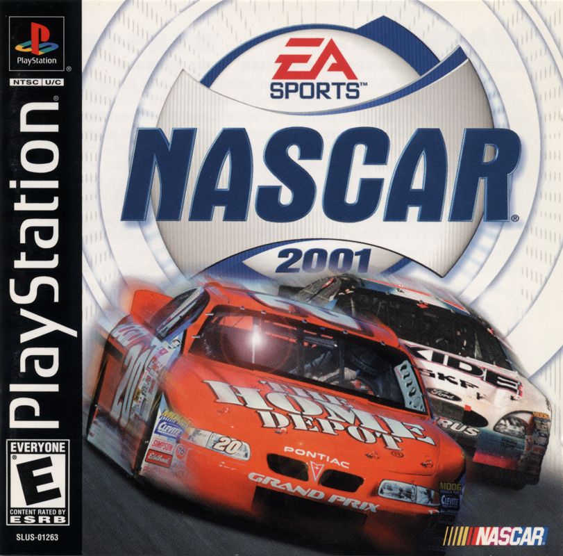 NASCAR 2001 box art for Playstation